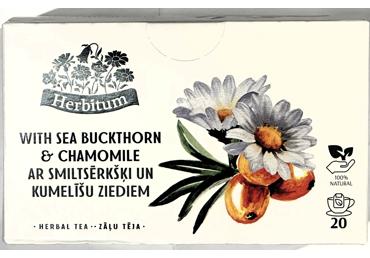 Zāļu tēja HERBITUM smiltsērkšķu un kumelīšu 20x2g - 1
