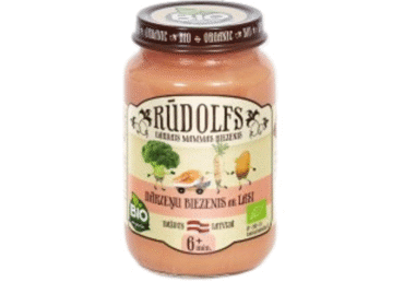 Biezenis RŪDOLFS BIO dārzeņi ar lasi 6+ 190g
