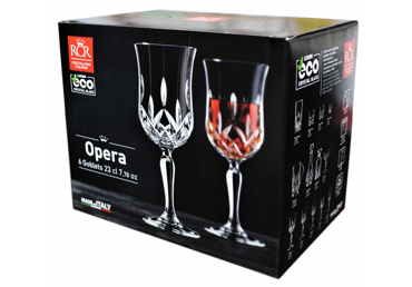 Sarkanvīna glāzes RCR Opera 230ml 6gab.