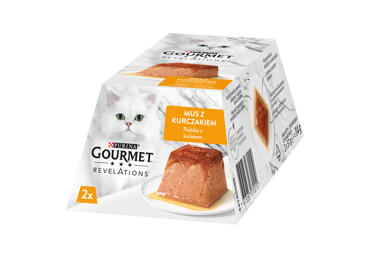 Kaķu barība ar  vistas gaļu GOURMET REVELATIONS 2x57g - 1