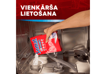 Trauku mazgāšanas līdzeklis trauku mašīnām SOMAT sāls 1,5kg - 3