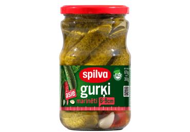 Marinēti gurķi asie 6-9cm SPILVA 670g