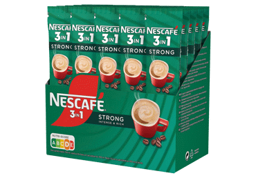 Šķīstošās kafijas dzēriens NESCAFE 3in1 Strong 28x14g - 1