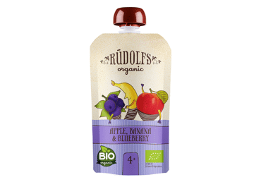 Biezenis RŪDOLFS BIO ābolu-banānu-melleņu 4+ 110g