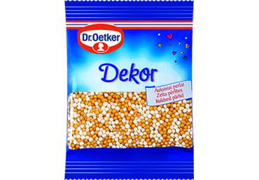 Rotājumi tortēm DR. OETKER Zelta pērles 10G