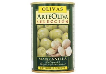 Zaļās olīvas ar mandelēm ARTEOLIVA 300g