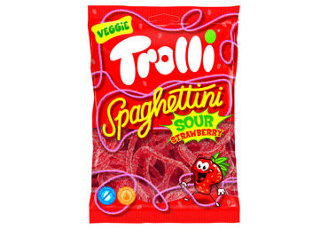 Želejkonfektes TROLLI Spaghettini Strawberry 100g