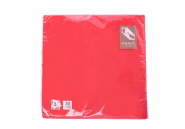 Salvetes sarkanas ELEMENTS 20gab.33x33cm