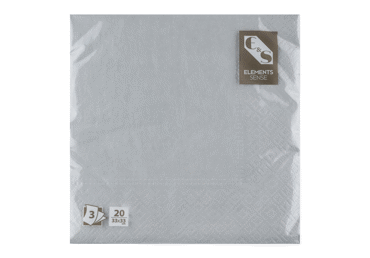 Salvetes ELEMENTS pelēkas 20gab.33x33cm
