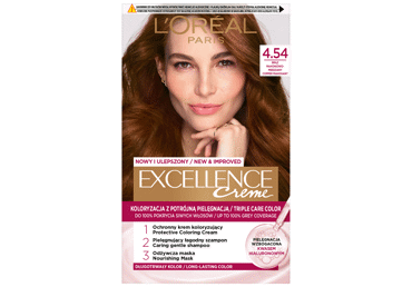 Excellence Creme  hair color, 4.54