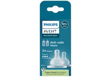 Zīdaiņu barošanas pudelītes uzgalis PHILIPS AVENT 6m+2gab.