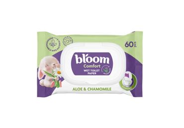 Mitrais tualetes papīrs bērniem BLOOM Chamomile 60gb.