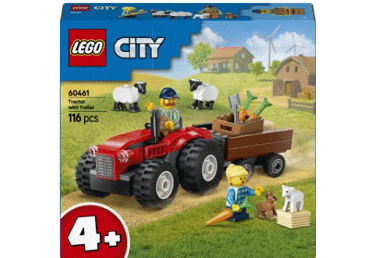 Konstruktors LEGO Sarkans traktors un aitas 60461