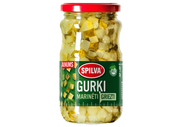 Gurķi marinēti griezti SPILVA 670g