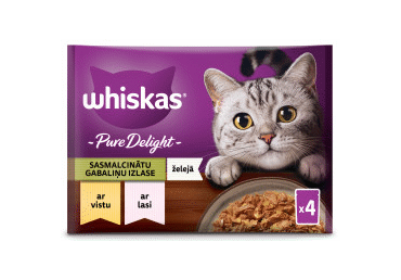 Kaķu barība WHISKAS Pure Delight Mix 4x85g