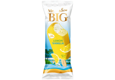 Saldējums MR.BIG citronu-vaniļas uz kociņa 84g
