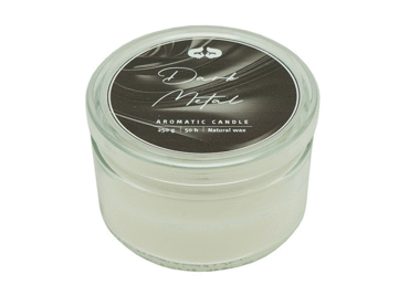 Aromātiskā svece ar koka degli Dark metal