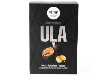 Tumšās šokolādes trifeles zemesriekstu krēma Uļa PURE CHOCOLATE 133g - 2
