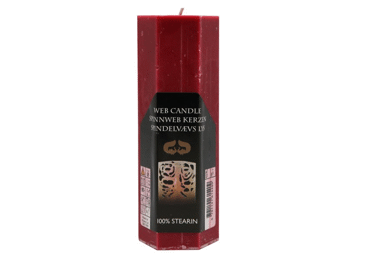 Stearīna mezģīņsvece sarkana