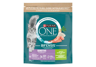 Sausā kaķu barība tītara ONE Sensitive 750g