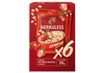 Auzu pārslu biezputra HERKULESS zemeņu 210g - 1