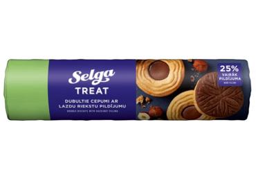 Cepumi Treat SELGA dubultie ar riekstu pildījumu 205g