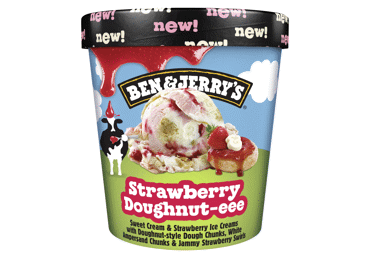 Saldējums Strawberry Doughnut B&J 393g