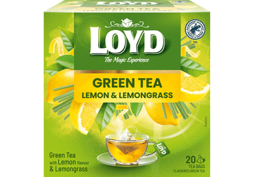 Zaļā tēja LOYD citronu-citronzāles garša 20x1,5g