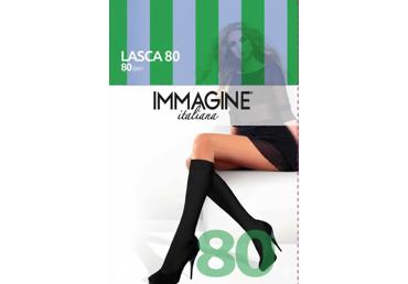 Sieviešu pusgarās zeķes Lasca 80den nero