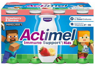 Jogurta dzēriens ACTIMEL zemeņu-banānu 8x100g