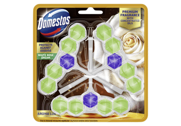 Tualetes atsvaidzinātājs DOMESTOS Power White Rose 3x50g