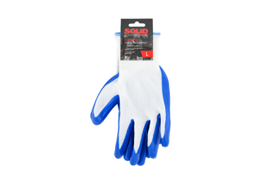Cimdi ar nitrila plaukstu SOLID M L XL