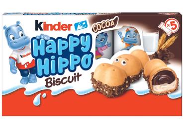 Cepumi Happy Hippo kakao KINDER 5x20,7g