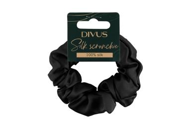 Zīda matu gumija DIVUS melna midi