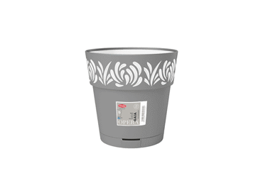 Puķu pods pelēks/balts STEFANPLAST Ø15cm