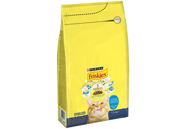 Sausā kaķu barība FRISKIES lasis-darzeņi 1.5kg