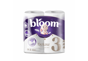 Papīra dvieļi BLOOM Deluxe 3k. 2ruļļi