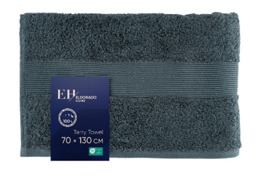 Frotē dvielis 70x130cm zaļgani zils