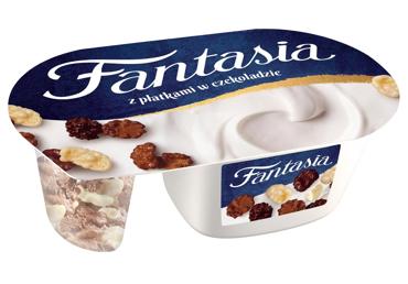 Jogurts FANTASIA ar šokolādes pārslām 102g