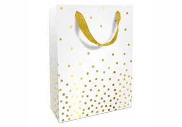 Ziemassvētku dāvanu maisiņš balts 26x36x13cm