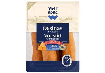 Karsti kūpinātas cūkgaļas cepamdesiņas ar Čedaru WELL DONE 450g