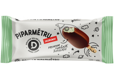 Saldējums piparmētru šokolādes glazūrā DRUVA 45g