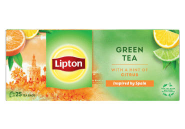 Zaļā tēja LIPTON ar citrusu aromātu 25x1,3g