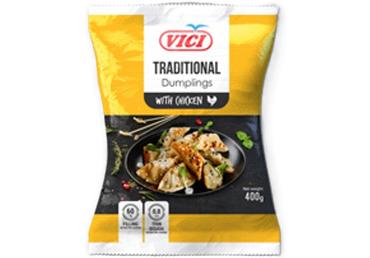 Pelmeņi Traditional ar vistas gaļu VIČI 400g