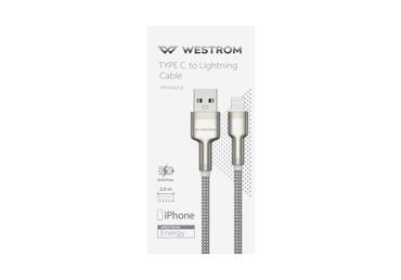Kabelis USB&Lightning WESTROM 2m