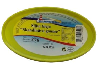Siļķu filejas Skandināvu gaumē ELANDERS 210g