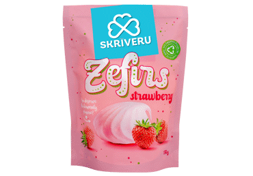 Zefīrs ar zemeņu garšu SKRĪVERU 170g