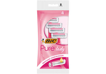 Vienreizējie skuvekļi BIC Pure 3 Lady Pink 4gb.