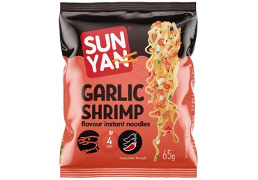 Ātri pagatavojamas nūdeles SUN YAN ar garneļu garšu 65g