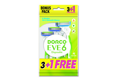 Vienreizējie skuvekļi DORCO Eve 6 siev.4gab.